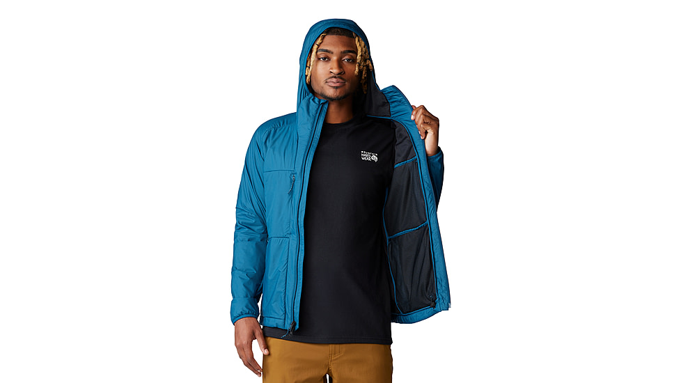 Mountain Hardwear Kor AirShell Warm Hoody - Mens, Dark Caspian, Large, 2092121418-L