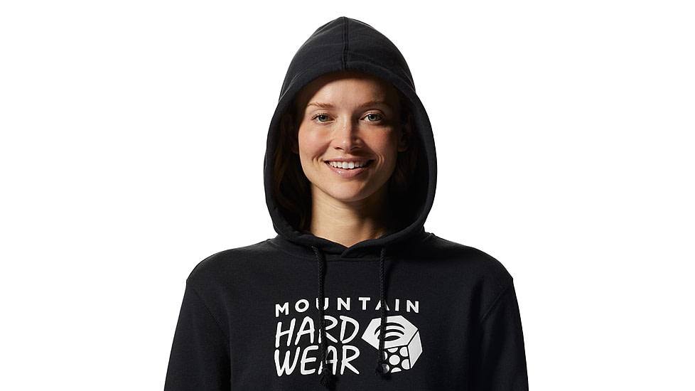 Mountain Hardwear Logo Pullover Hoody - Womens, Black, Small, 2016791010-Black-S
