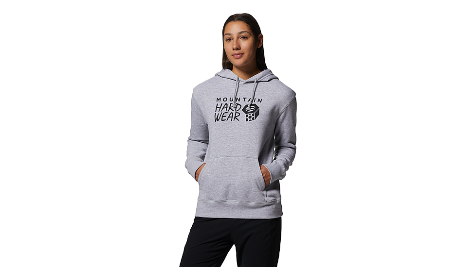 Mountain Hardwear Logo Pullover Hoody - Womens, Hardwear Grey H, Medium, 2016791057-HM