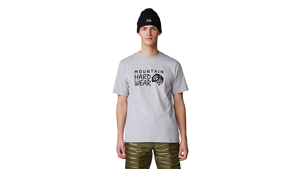 Mountain Hardwear Logo Short Sleeve Shirt - Mens, Hardwear Grey Heather, XS, 190423059867