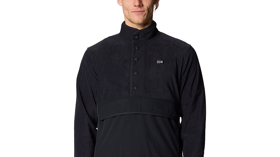 Mountain Hardwear Microchill Snap Pullover - Mens, 010, M, 2083681-010-M