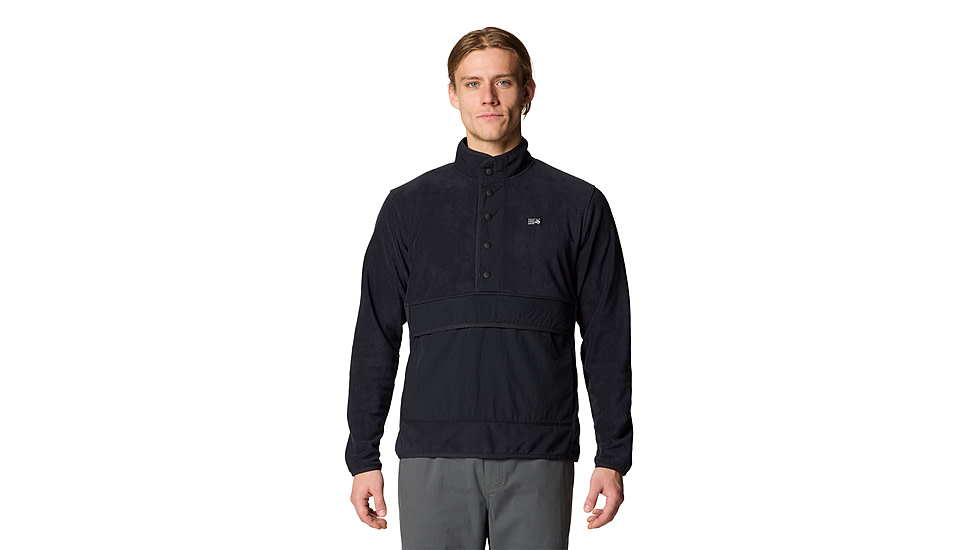 Mountain Hardwear Microchill Snap Pullover - Mens, 010, M, 2083681-010-M