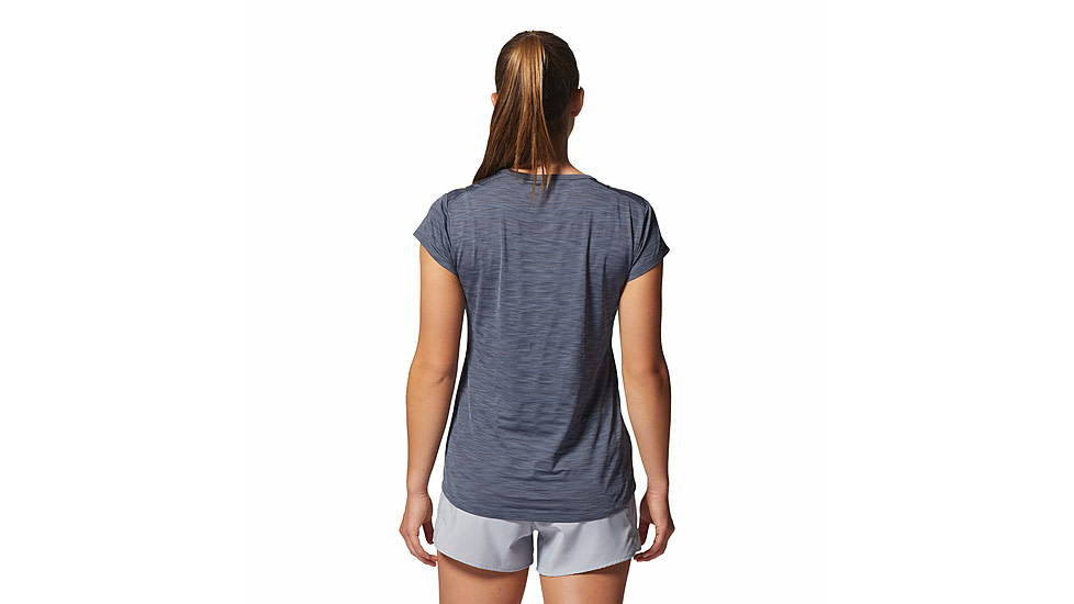 Mountain Hardwear Mighty Stripe Short Sleeve Top - Womens, Blue Slate, Large, 2027951417-Blue Slate-L