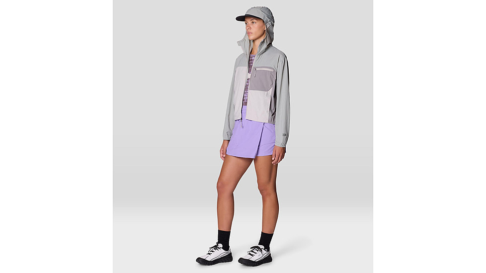 Mountain Hardwear Wind Veil Hooded Jacket - Women's, Half Moon Grey, City Fog, Approaching St, L, 2146771-059-L