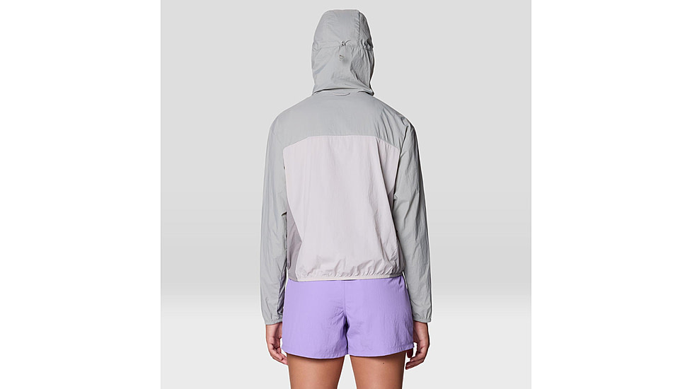 Mountain Hardwear Wind Veil Hooded Jacket - Women's, Half Moon Grey, City Fog, Approaching St, L, 2146771-059-L
