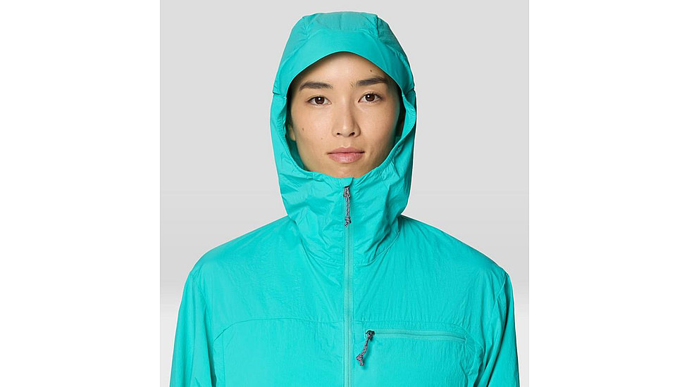 Mountain Hardwear Wind Veil Hooded Jacket - Women's, Aqua Marina, L, 2146771-354-L