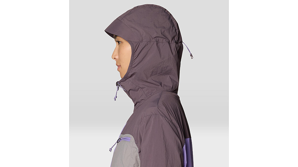 Mountain Hardwear Wind Veil Hooded Jacket - Women's, Purple Sage, Harbor Violet, Approaching, S, 2146771-574-S