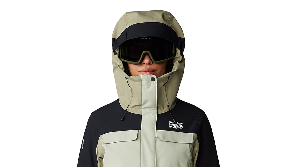 Mountain Hardwear Powder Maven Parka - Womens, White Sage, Mantis Green, Black, Small, 2092921341-S