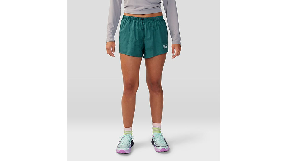 Mountain Hardwear Shade Lite Shorts - Womens, Aqua Green Nebula Print, Small, 1986791318-S