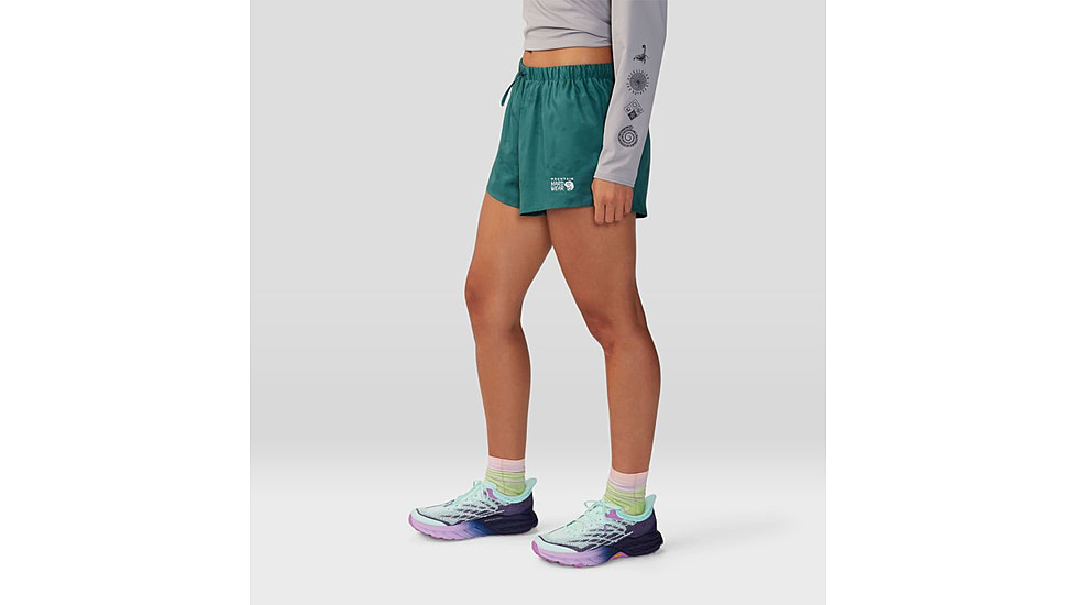 Mountain Hardwear Shade Lite Shorts - Womens, Aqua Green Nebula Print, Small, 1986791318-S