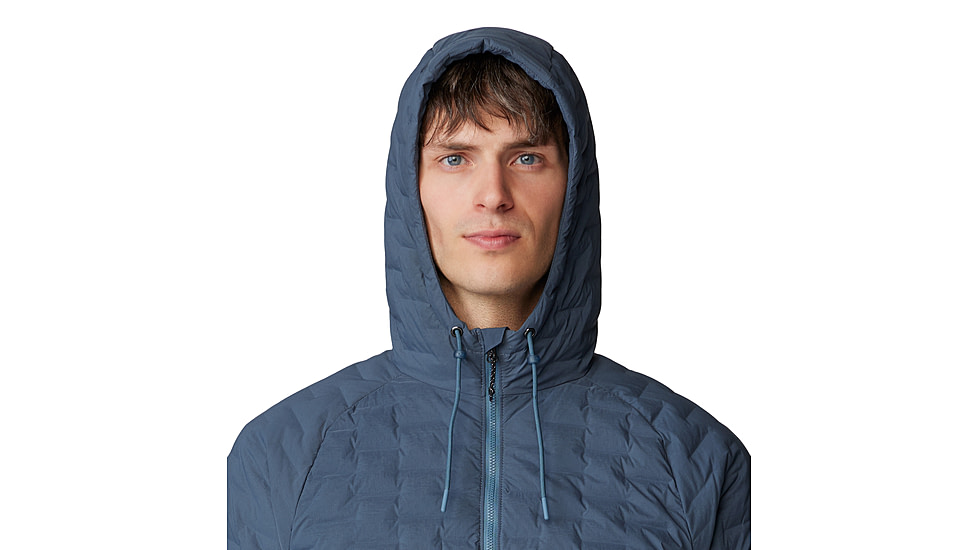 Mountain Hardwear Stretchdown Light Full Zip Hoody - Mens, Montauk Blue/Asiatic Blue, Large, 2077751430-L