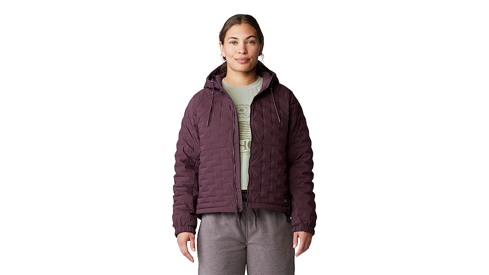 Mountain Hardwear Stretchdown Light Full Zip Hoody - Women's, Blackberry, M, 2077681-513-M