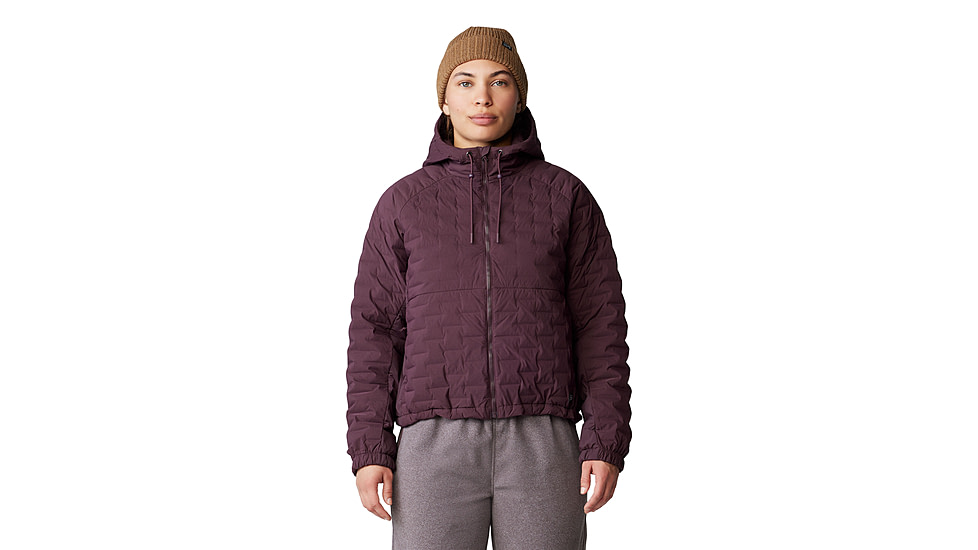 Mountain Hardwear Stretchdown Light Full Zip Hoody - Women's, Blackberry, M, 2077681-513-M