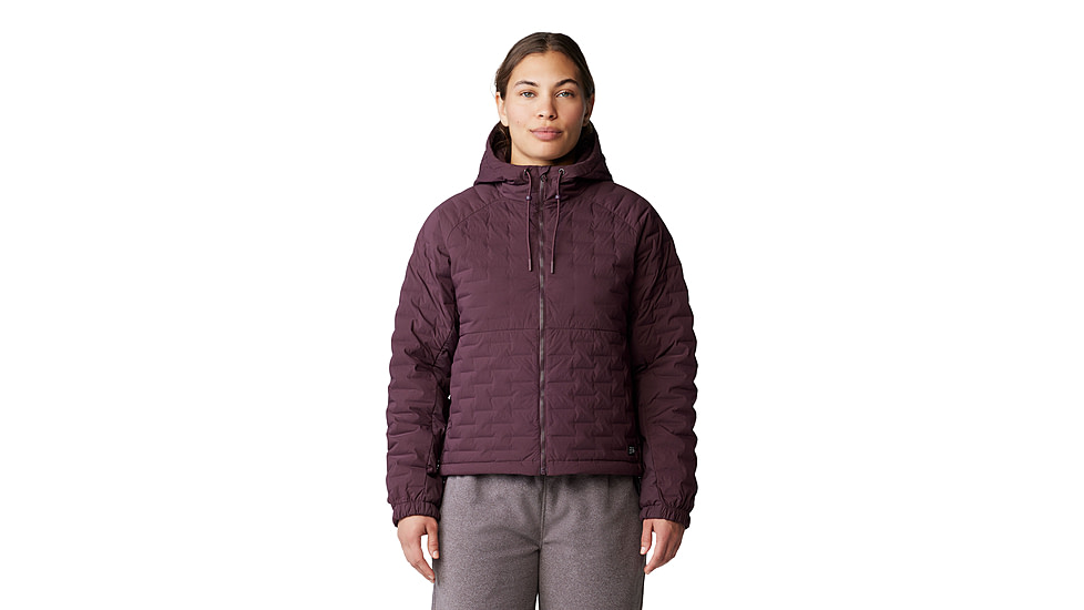 Mountain Hardwear Stretchdown Light Full Zip Hoody - Women's, Blackberry, M, 2077681-513-M