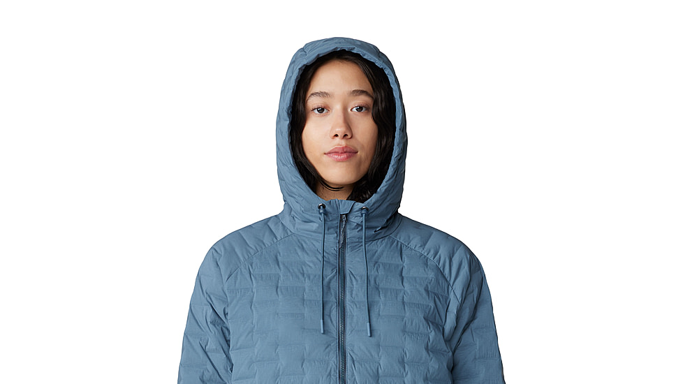 Mountain Hardwear Stretchdown Light Full Zip Hoody - Womens, Asiatic Blue, Montauk Blue, Small, 2077681444-S