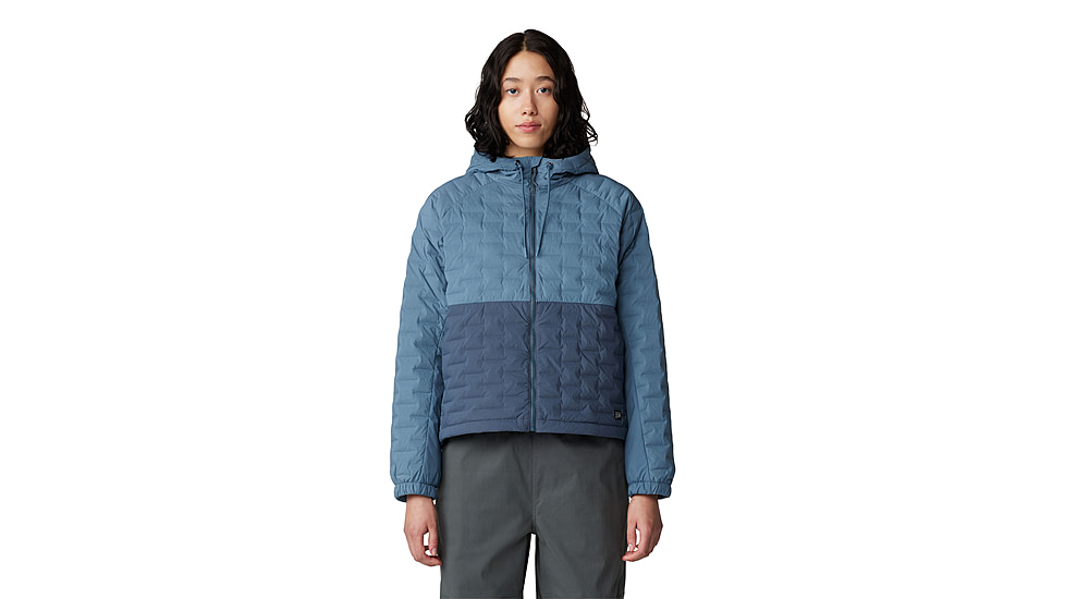 Mountain Hardwear Stretchdown Light Full Zip Hoody - Womens, Asiatic Blue, Montauk Blue, Small, 2077681444-S