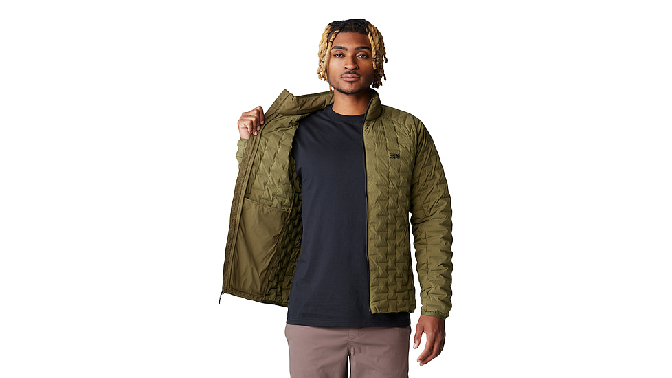 Mountain Hardwear Stretchdown Light Jacket - Mens, Combat Green, Large, 2104521353-L