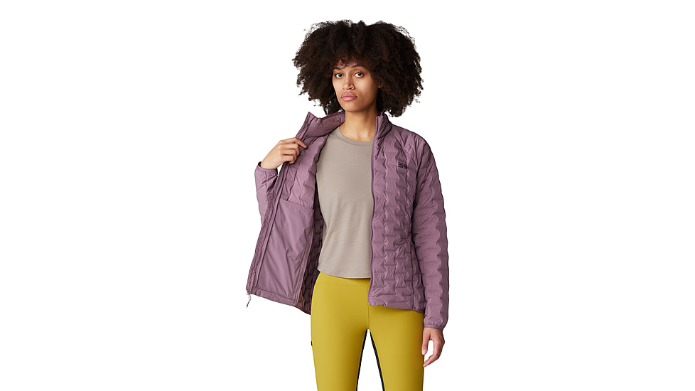 Mountain Hardwear Stretchdown Light Jacket - Womens, Dark Daze, Extra Large, 2104801534-XL