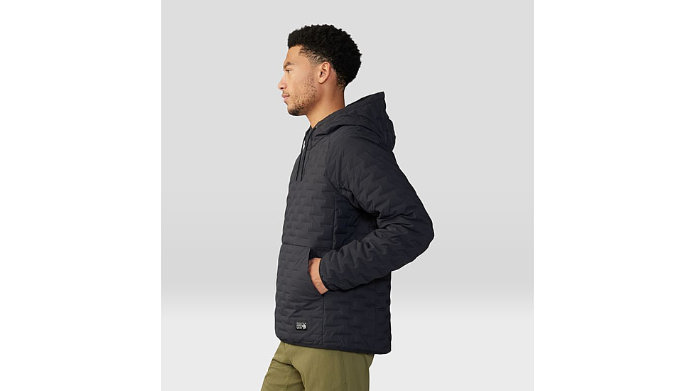 Mountain Hardwear Stretchdown Light Pullover Hoody - Mens, Black, Large, 2057331010-L