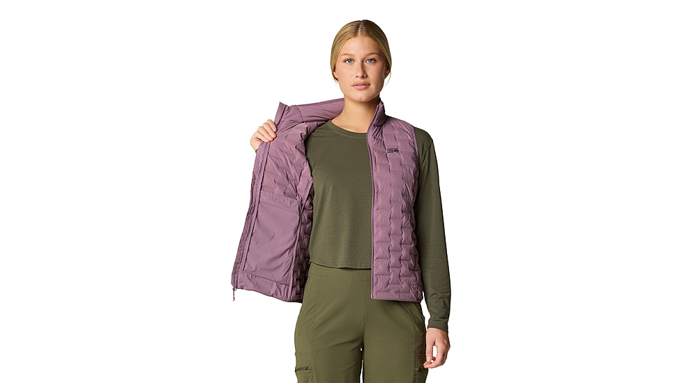 Mountain Hardwear Stretchdown Light Vest - Womens, Dark Daze, Extra Large, 2104811534-XL