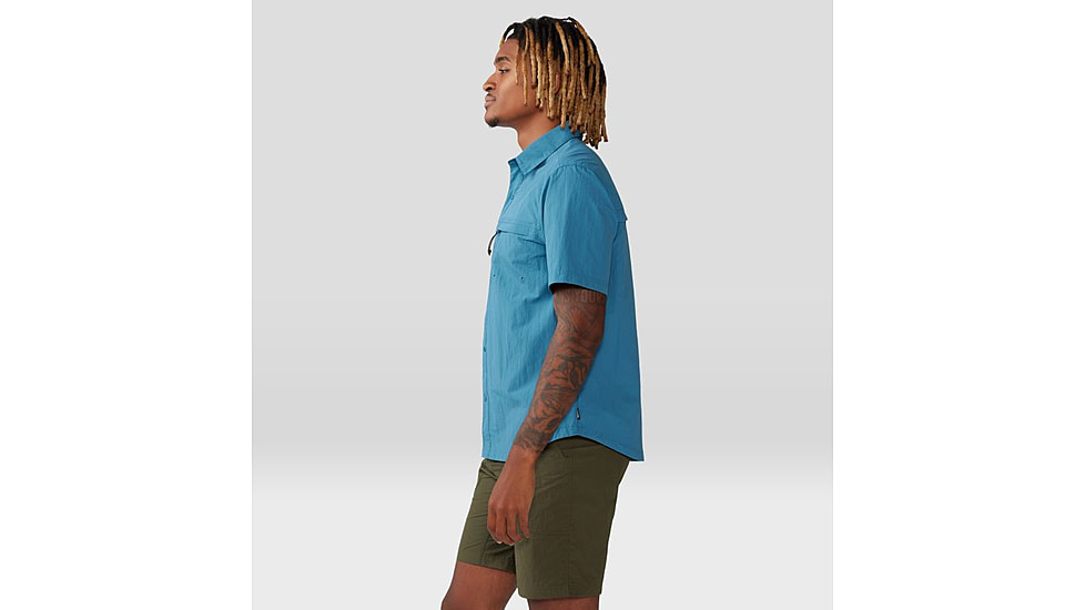 Mountain Hardwear Stryder Short Sleeve Shirt - Mens, Caspian, Large, 2070501442-L