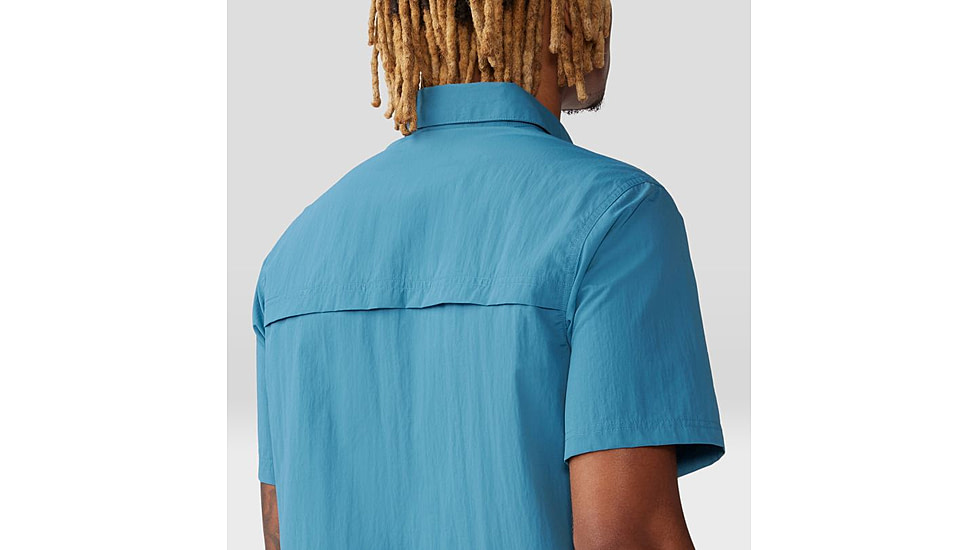 Mountain Hardwear Stryder Short Sleeve Shirt - Mens, Caspian, Large, 2070501442-L