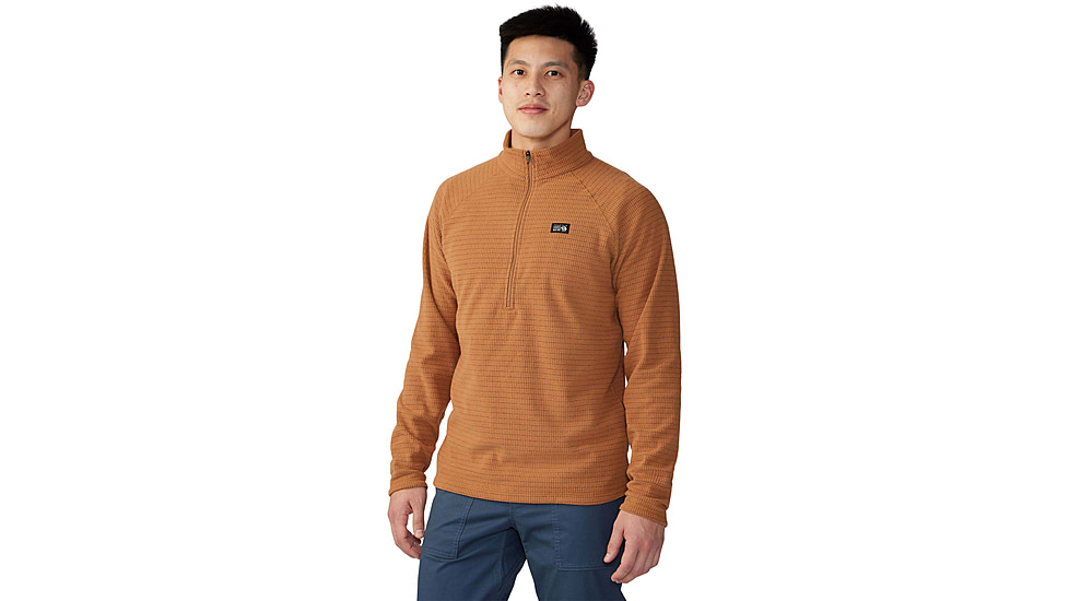 Mountain Hardwear Summit Grid 1/2 Zip Hoody - Mens, Copper Clay, 2XL, 2050331257-Copper Clay-XXL