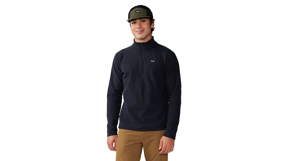 Mountain Hardwear Summit Grid Half Zip Shirt - Mens, 010, M, 2105701-010-M