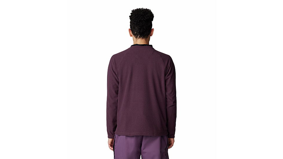 Mountain Hardwear Summit Grid Long Sleeve Crew - Mens, Blackberry, Large, 2042511513-L