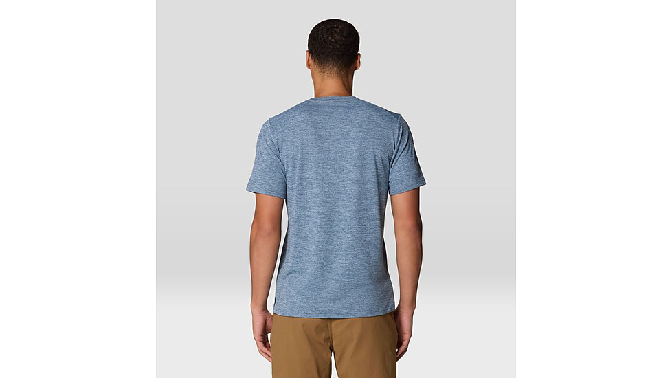Mountain Hardwear Sunblocker Short Sleeve Shirt - Mens, Adriatic Blue Heather, M/L, 190423018482