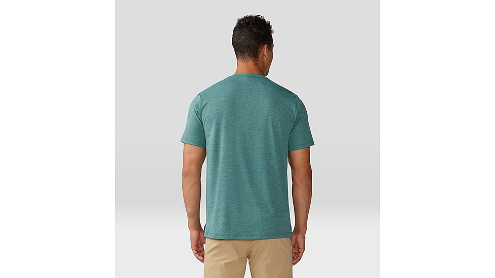 Mountain Hardwear Sunblocker Short Sleeve Shirt - Mens, Blue Pine Heather, Small, 2027891355-S