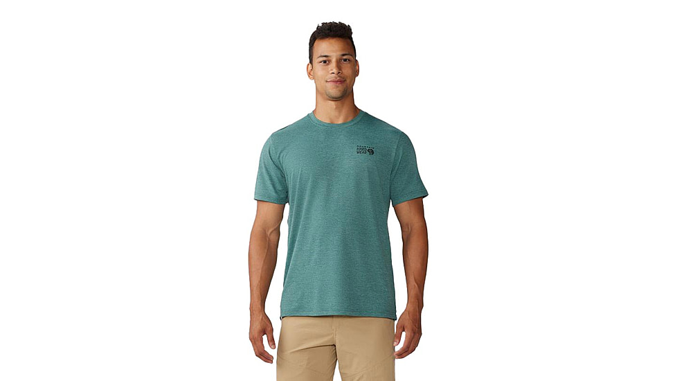 Mountain Hardwear Sunblocker Short Sleeve Shirt - Mens, Blue Pine Heather, Small, 2027891355-S