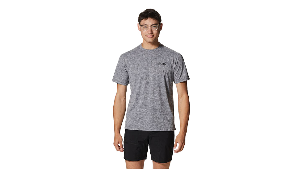 Mountain Hardwear Sunblocker Short Sleeve Shirt - Men's, Foil Grey Heather, S, 2027891-056-S