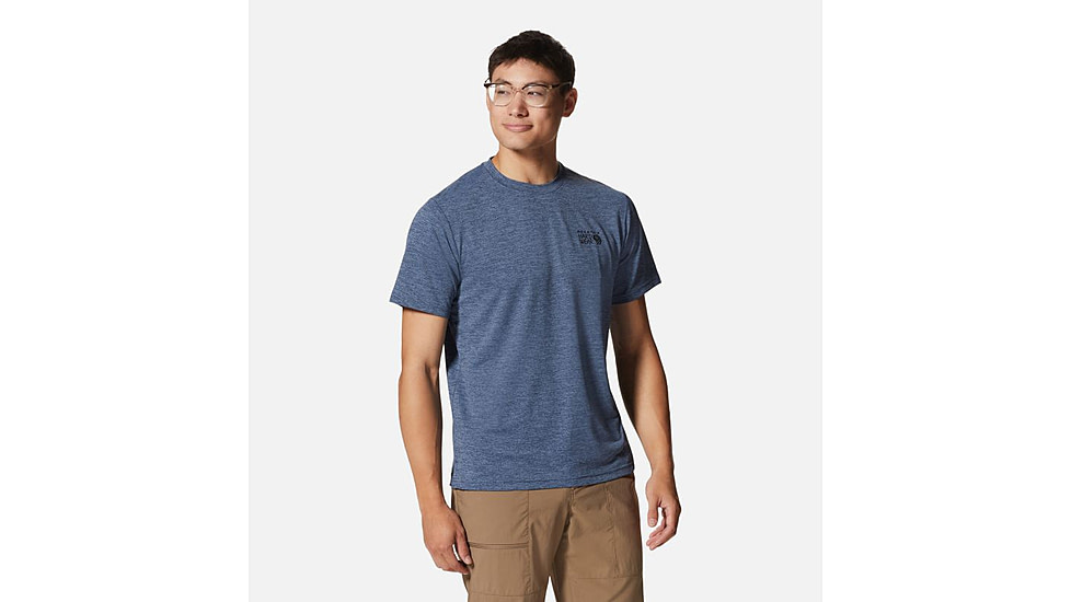 Mountain Hardwear Sunblocker Short Sleeve Shirt - Mens, Zinc Heather, Extra Large, 2027891492-XL