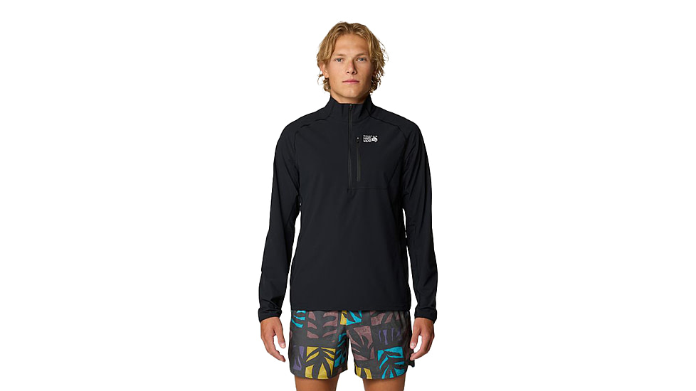Mountain Hardwear Sunshield 1/2 Zip Top - Mens, Black, S/M, 190423019519