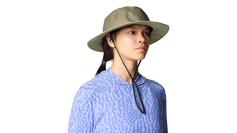 Mountain Hardwear Threshold Rain Hat, Stone Green, Mantis, L/XL, 190423014767