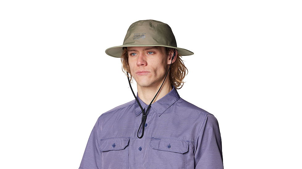 Mountain Hardwear Threshold Rain Hat, Stone Green, Mantis, L/XL, 190423014767