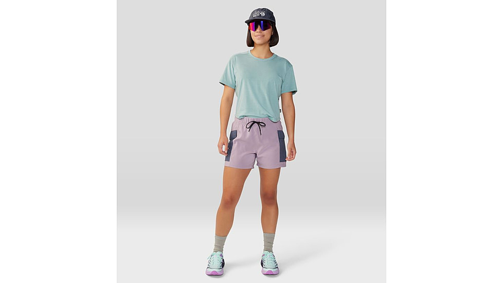 Mountain Hardwear Trail Sender Short - Womens, Daze, Blue Slate, Extra Large, 2067931533-XL