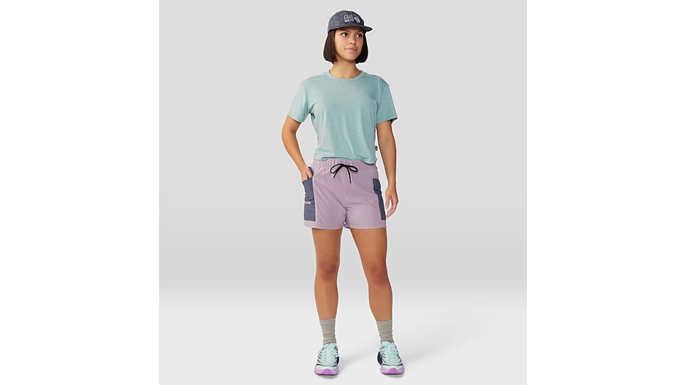 Mountain Hardwear Trail Sender Short - Womens, Daze, Blue Slate, Extra Large, 2067931533-XL