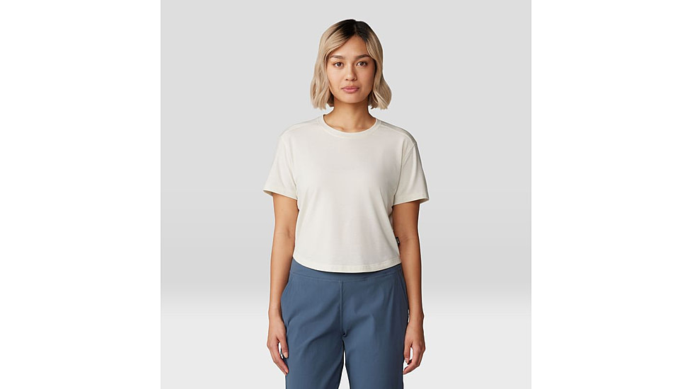 Mountain Hardwear Trekkin Go Short Sleeve Shirt - Women's, Stone, L, 2023271-022-L