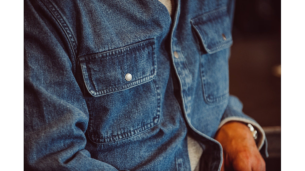 Mountain Khakis Austin Denim Shirt Relaxed Fit - Mens, Medium Wash, L, M12403MEDIUM WASHL