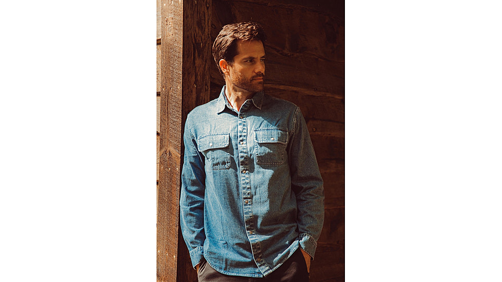 Mountain Khakis Austin Denim Shirt Relaxed Fit - Mens, Medium Wash, L, M12403MEDIUM WASHL