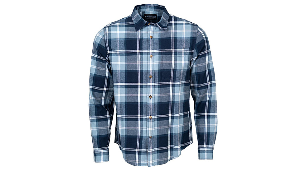 Mountain Khakis Homestead Long Sleeve Flannel Classic Fit - Mens, Crater Navy, XL, O63401CRATER NAVYXL