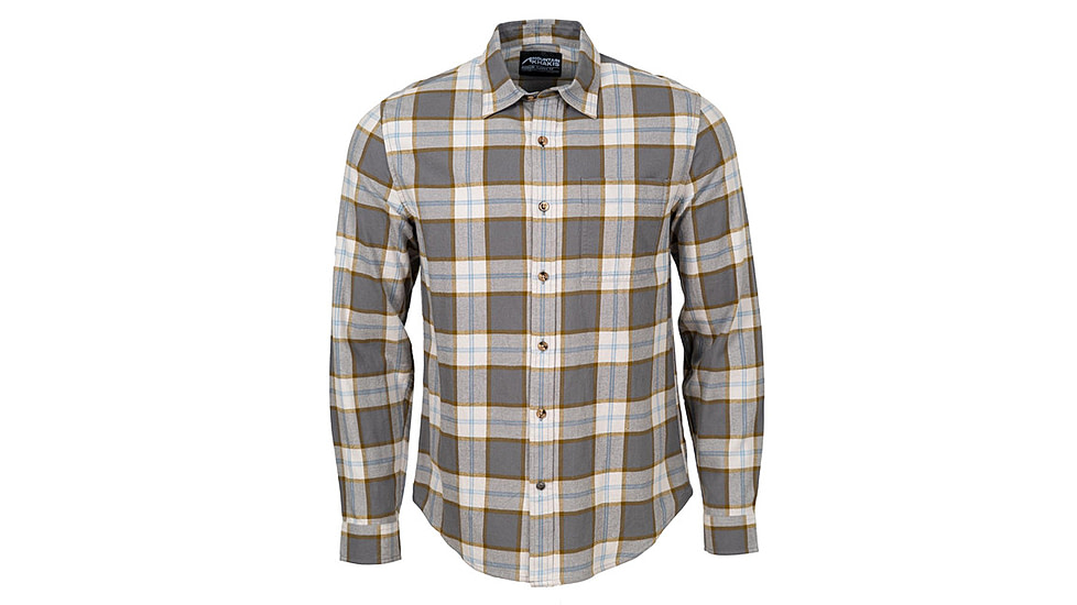 Mountain Khakis Homestead Long Sleeve Flannel Classic Fit - Mens, Gunmetal, XXL, O63022GUNMETALXXL