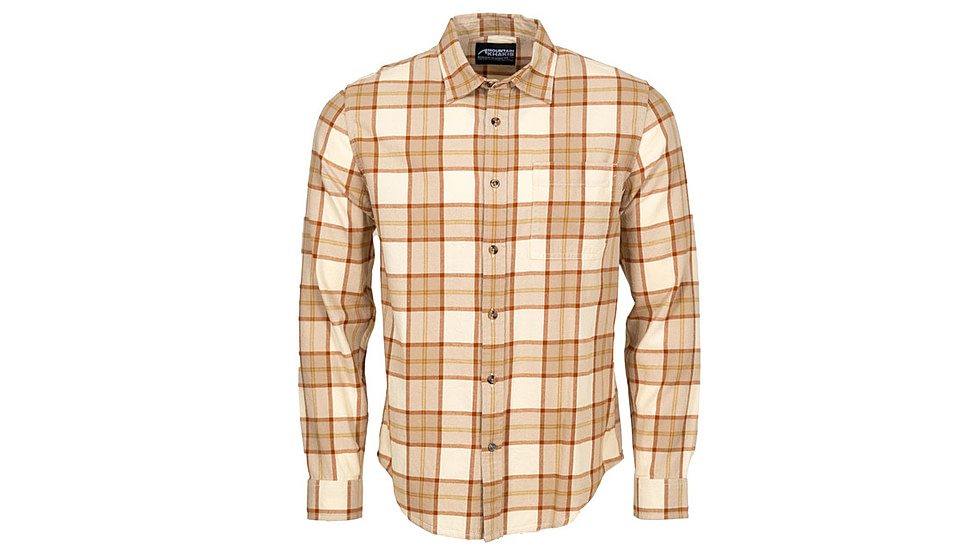 Mountain Khakis Homestead Long Sleeve Flannel Classic Fit - Mens, Parchment, M, O63102PARCHMENTM