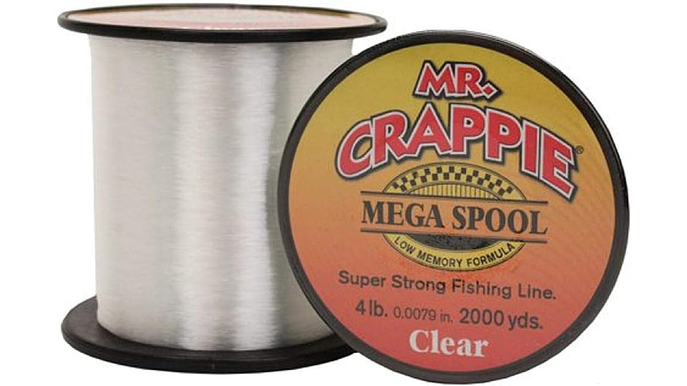 Lew's Mr. Crappie Monofilament Fishing Line, 4lb-Test, Mega Spool, 2000-Yards, Clear, MC4CL