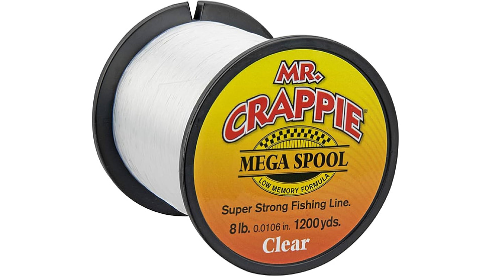 Lew's Mr. Crappie Monofilament Fishing Line, 8lb-Test, Mega Spool, 1200-Yards, Clear, MC8CL