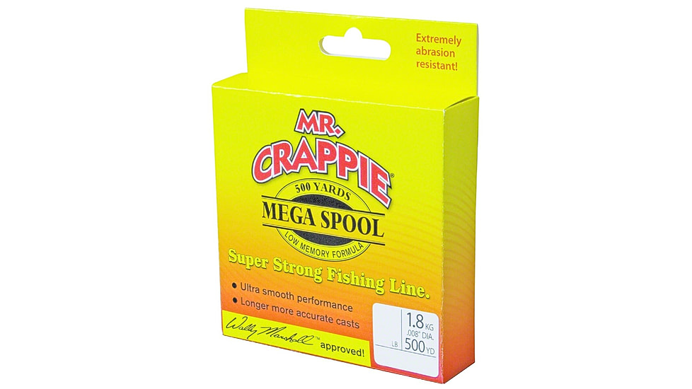 Lew's Mr. Crappie Monofilament Fishing Line, 8lb-Test, Filler Spool, 500-Yards, Clear, MC8FSCL