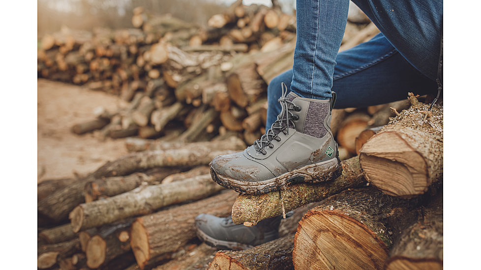 Muck Boots Apex Lace Up Boots - Mens, Gray, 14, AXML-101-GRY-140