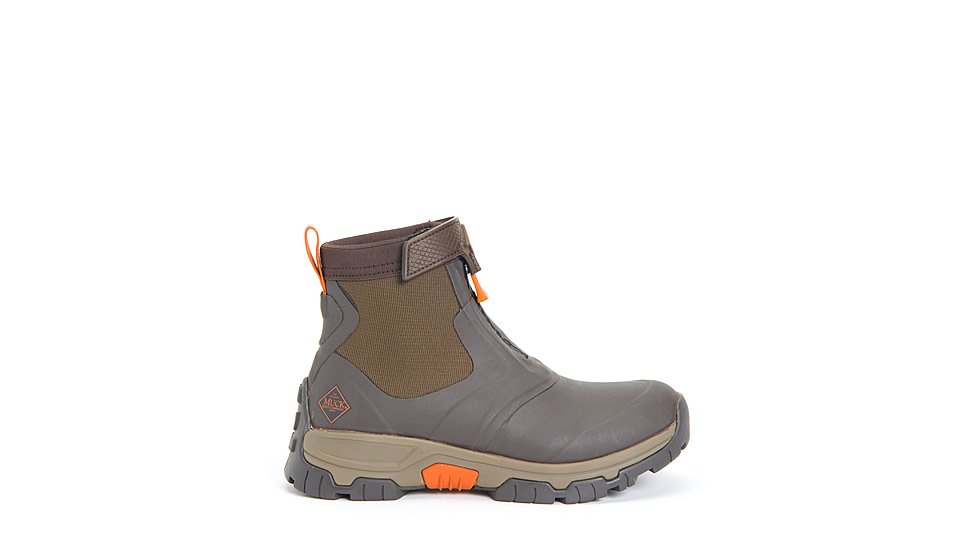 Muck Boots Apex Zip Mid Boots - Mens, Dark Brown/Orange, 9, AXMZ-907-BRN-090